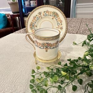 Aynsley Henley Demitasse Cup & Saucer Bone China Made in England‎ Vintage